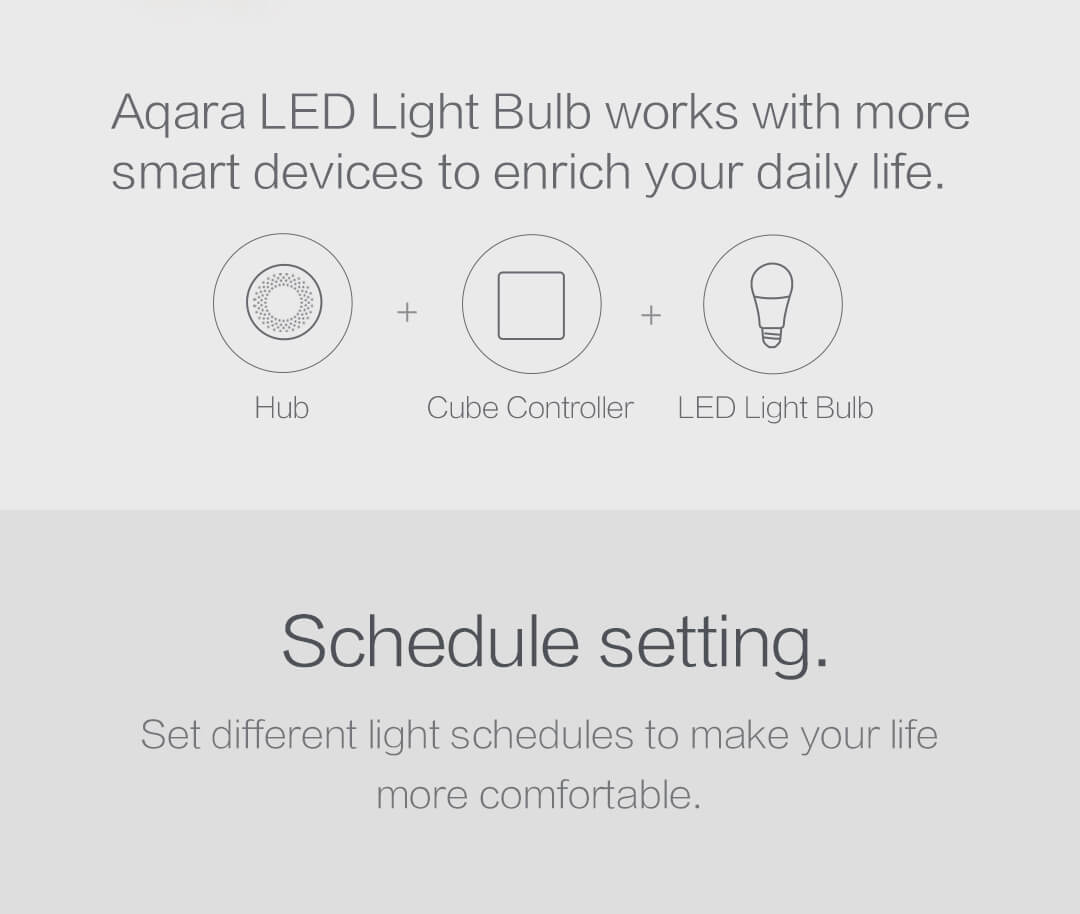 You can rotate the Cube to adjust smart bulb's brightness, push it to change the color temperature