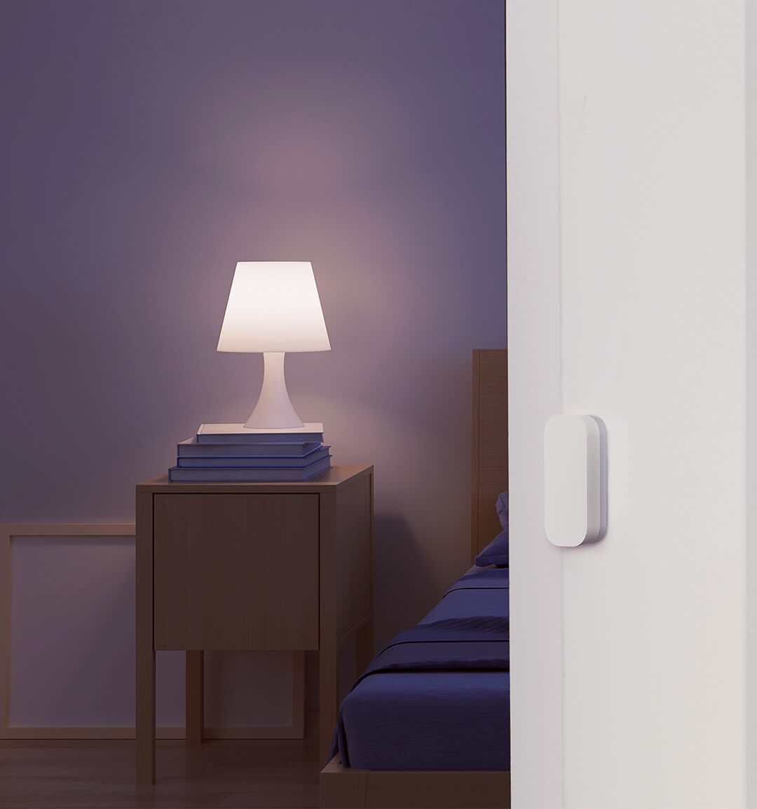 Smart bulb + door swnsor: Desk light Automatically Turns On When You Open the Door