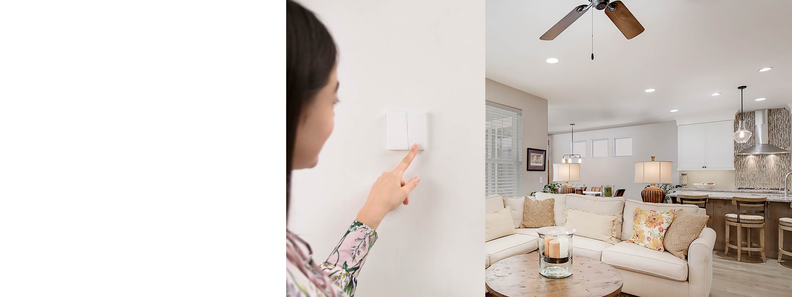 wireless light switch turns on/off all lights in your smart home